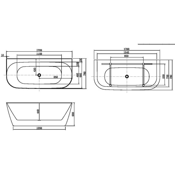 Ванна пристенная Allen Brau Priority 3 170x78 2.31003.21 фото 27