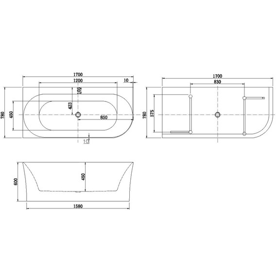 Ванна акриловая Allen Brau Priority 4 А 170x78 2.31004.21A фото 11