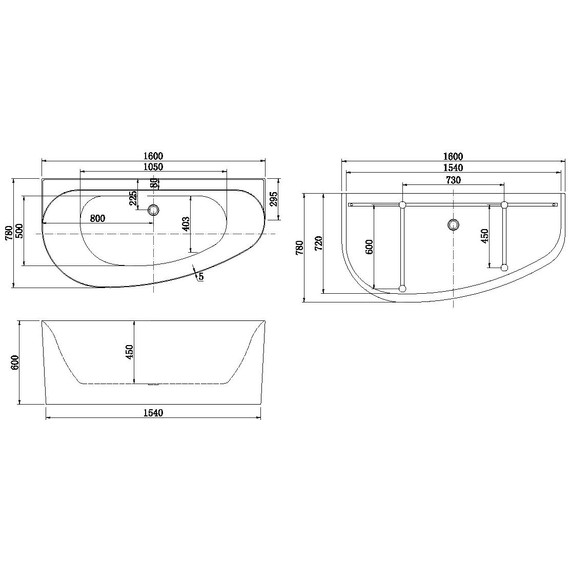 Ванна пристенная Allen Brau Priority 5 В 160x78 2.31005.20B фото 22