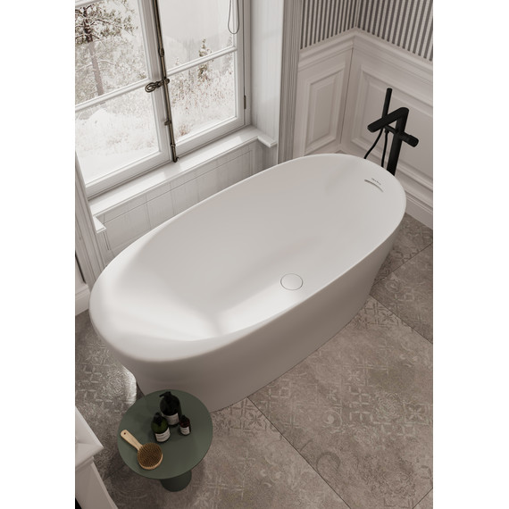 Ванна каменная Allen Brau Solid Stone Krion Neo 170x80 2.35001.21, белый матовый фото 11