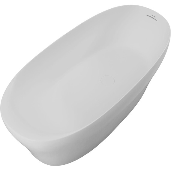 Ванна каменная Allen Brau Solid Stone Krion Neo 170x80 2.35001.21, белый матовый фото 