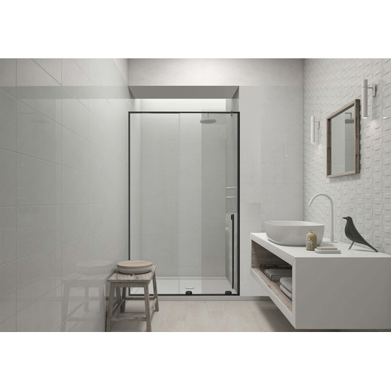 Душевая дверь Allen Brau Fantasy 140 см 3.11008.31 (стекло 8 мм) чёрный/прозрачное фото 3