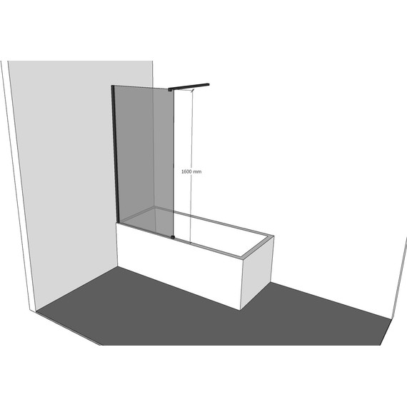 Шторка для ванны Allen Brau Infinity 3 80х160 см 3.21061.BA (стекло 8 мм) серебро брашированное/прозрачное фото 3