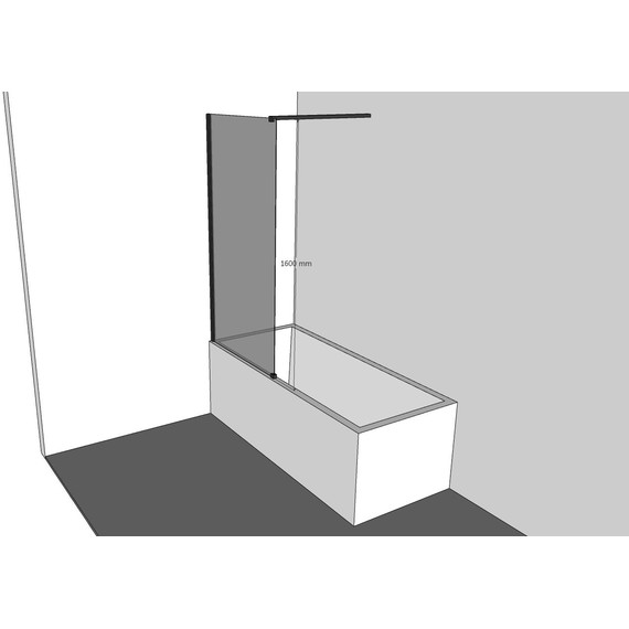 Шторка для ванны Allen Brau Infinity 3 80х160 см 3.21061.BA (стекло 8 мм) серебро брашированное/прозрачное фото 4