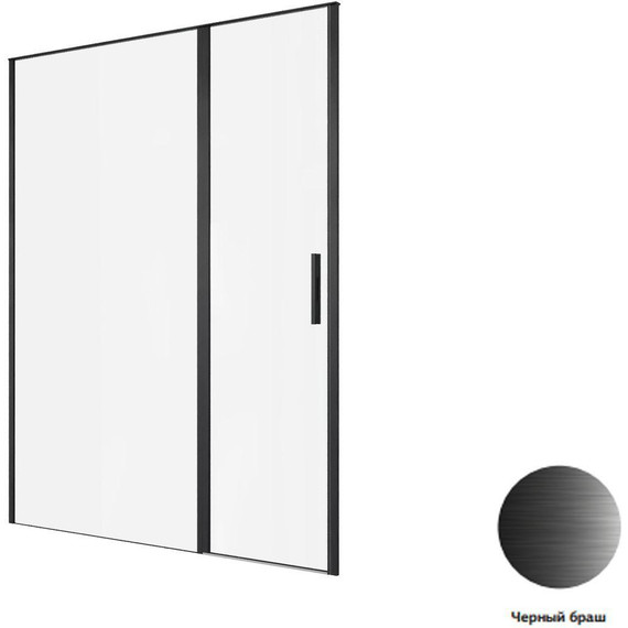 Душевая дверь Allen Brau Priority 160 см 3.31039.BBA (стекло 8 мм) чёрный/прозрачное фото 4