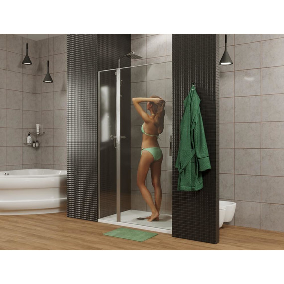 Душевая дверь Allen Brau Priority 160 см 3.31039.BBA (стекло 8 мм) чёрный/прозрачное фото 7