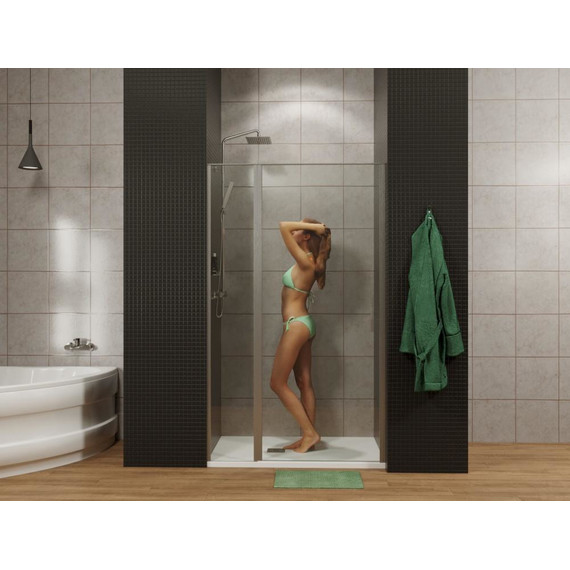 Душевая дверь Allen Brau Priority 160 см 3.31039.BBA (стекло 8 мм) чёрный/прозрачное фото 8