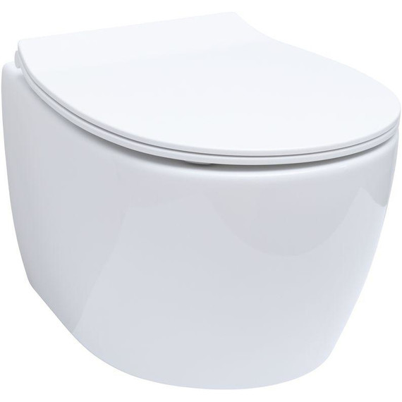 Унитаз приставной безободковый Allen Brau Fantasy 4.11004.20 с тонкой крышкой микролифт фото 10