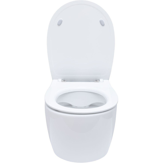 Унитаз приставной безободковый Allen Brau Fantasy 4.11004.20 с тонкой крышкой микролифт фото 3