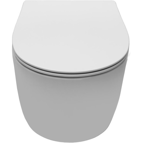 Унитаз приставной безободковый Allen Brau Fantasy 4.11004.21 с тонкой крышкой микролифт, белый матовый фото 2