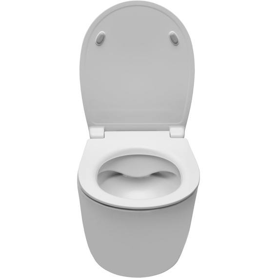 Унитаз приставной безободковый Allen Brau Fantasy 4.11004.21 с тонкой крышкой микролифт, белый матовый фото 4