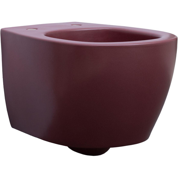 Унитаз приставной безободковый Allen Brau Fantasy 4.11004.BD с тонкой крышкой микролифт, бордо фото 11