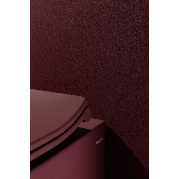 Унитаз приставной безободковый Allen Brau Fantasy 4.11004.BD с тонкой крышкой микролифт, бордо фото 15