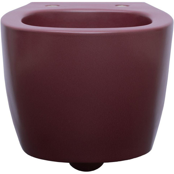 Унитаз приставной безободковый Allen Brau Fantasy 4.11004.BD с тонкой крышкой микролифт, бордо фото 3