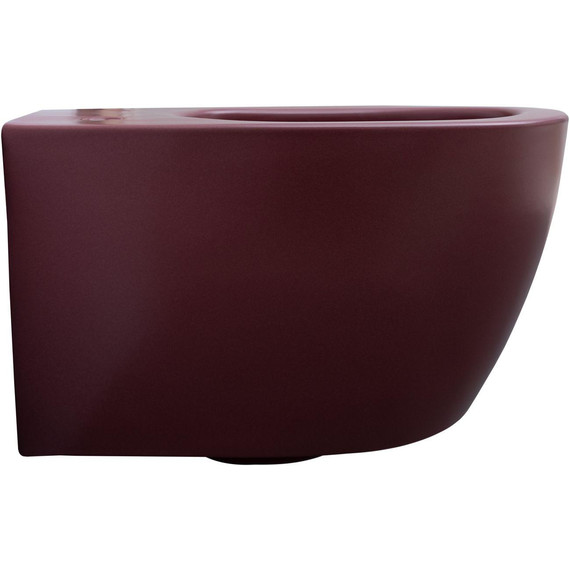 Унитаз приставной безободковый Allen Brau Fantasy 4.11004.BD с тонкой крышкой микролифт, бордо фото 7