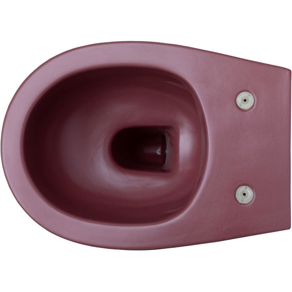 Унитаз приставной безободковый Allen Brau Fantasy 4.11004.BD с тонкой крышкой микролифт, бордо фото 8
