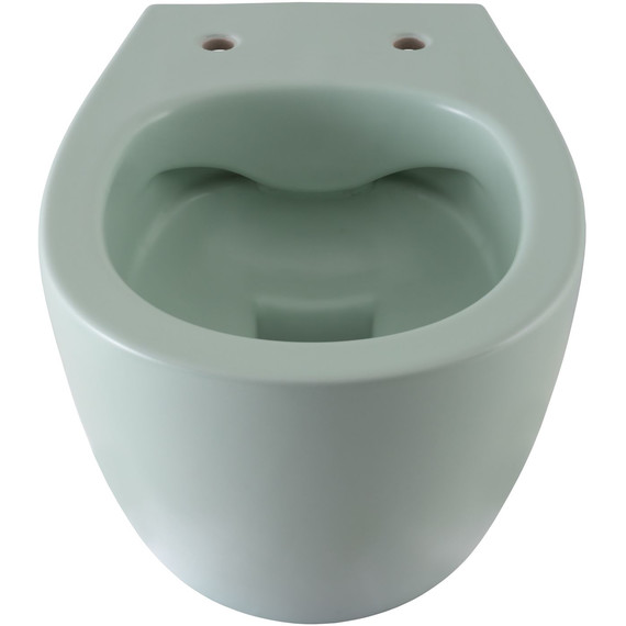 Унитаз подвесной безободковый Allen Brau Fantasy 4.11004.MT с тонкой крышкой микролифт, мятный фото 11