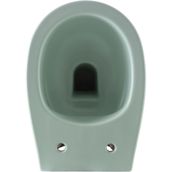 Унитаз подвесной безободковый Allen Brau Fantasy 4.11004.MT с тонкой крышкой микролифт, мятный фото 12