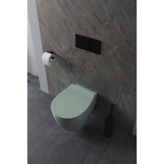 Унитаз подвесной безободковый Allen Brau Fantasy 4.11004.MT с тонкой крышкой микролифт, мятный фото 27