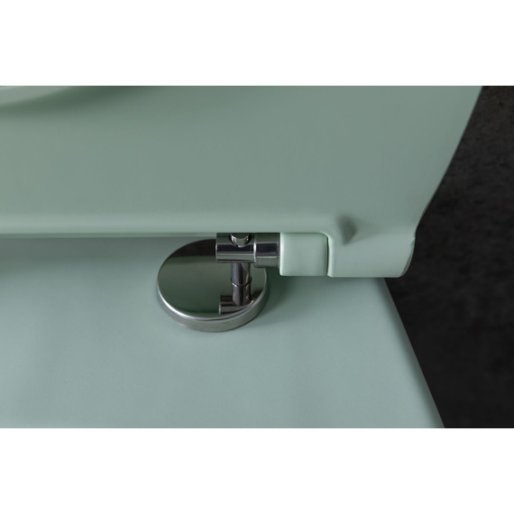 Унитаз подвесной безободковый Allen Brau Fantasy 4.11004.MT с тонкой крышкой микролифт, мятный фото 25