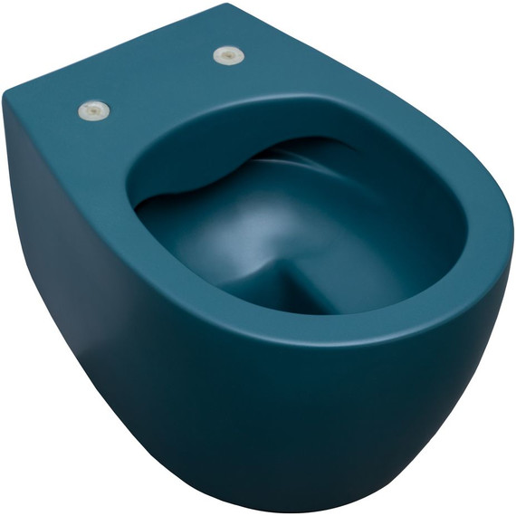 Унитаз подвесной безободковый Allen Brau Fantasy 4.11004.PT с тонкой крышкой микролифт, петроль фото 13