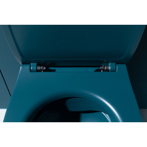 Унитаз подвесной безободковый Allen Brau Fantasy 4.11004.PT с тонкой крышкой микролифт, петроль фото 16