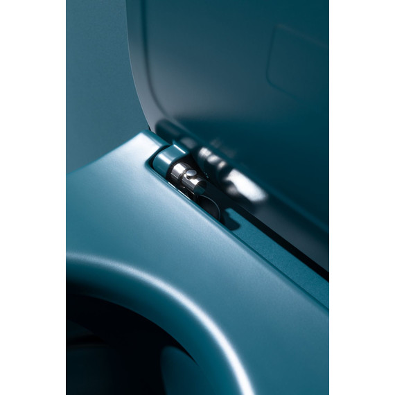 Унитаз подвесной безободковый Allen Brau Fantasy 4.11004.PT с тонкой крышкой микролифт, петроль фото 17