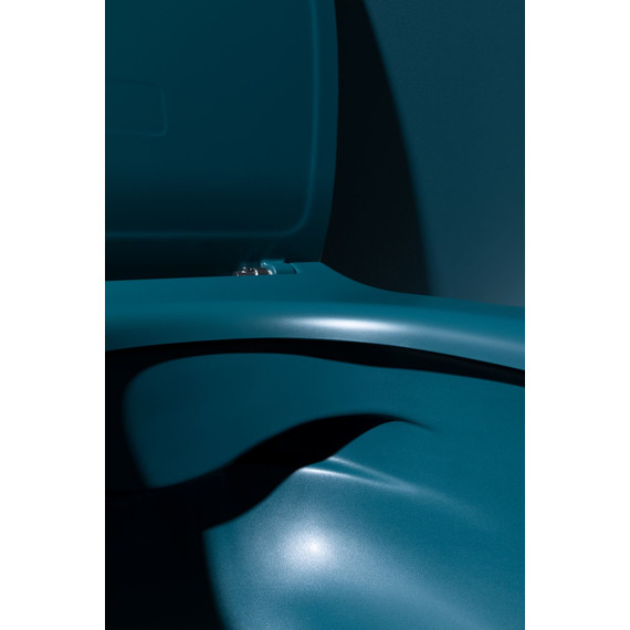 Унитаз подвесной безободковый Allen Brau Fantasy 4.11004.PT с тонкой крышкой микролифт, петроль фото 18