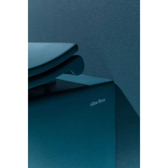 Унитаз подвесной безободковый Allen Brau Fantasy 4.11004.PT с тонкой крышкой микролифт, петроль фото 30