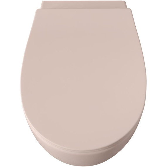 Унитаз приставной безободковый Allen Brau Fantasy 4.11004.SM с тонкой крышкой микролифт, розовый фото 5