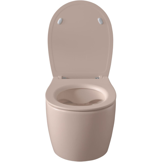 Унитаз приставной безободковый Allen Brau Fantasy 4.11004.SM с тонкой крышкой микролифт, розовый фото 8