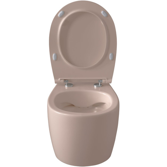 Унитаз приставной безободковый Allen Brau Fantasy 4.11004.SM с тонкой крышкой микролифт, розовый фото 9