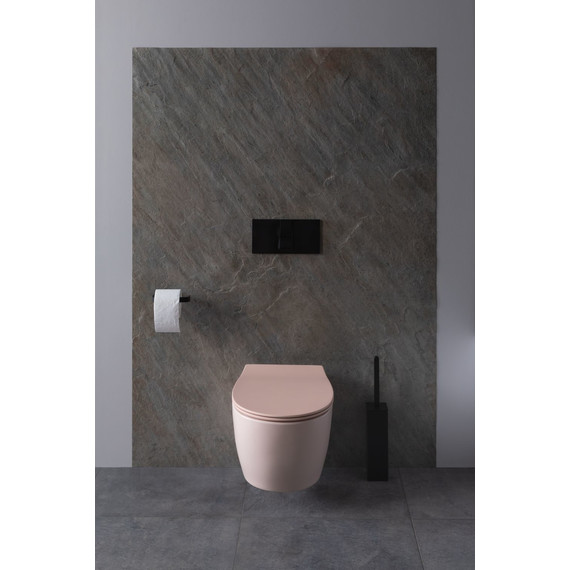 Унитаз приставной безободковый Allen Brau Fantasy 4.11004.SM с тонкой крышкой микролифт, розовый фото 23