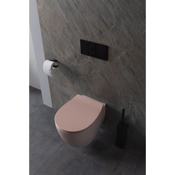 Унитаз приставной безободковый Allen Brau Fantasy 4.11004.SM с тонкой крышкой микролифт, розовый фото 25