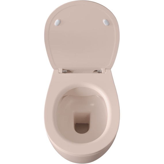 Унитаз приставной безободковый Allen Brau Fantasy 4.11004.SM с тонкой крышкой микролифт, розовый фото 3