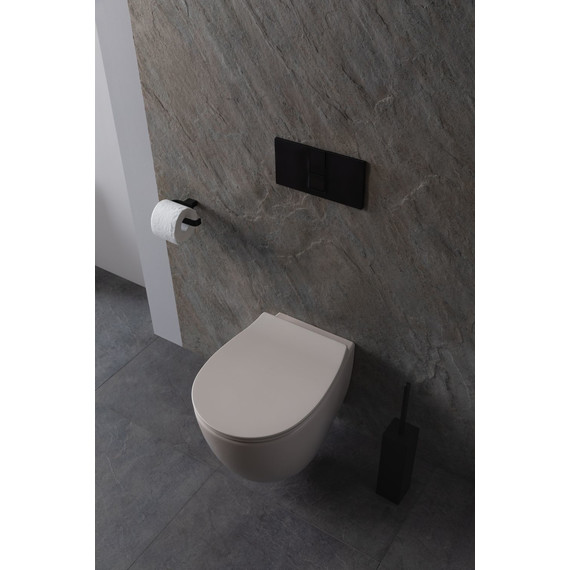 Унитаз приставной безободковый Allen Brau Fantasy 4.11004.IV с тонкой крышкой микролифт, айвори фото 13