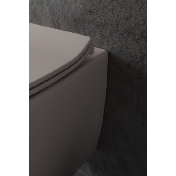 Унитаз приставной безободковый Allen Brau Fantasy 4.11004.IV с тонкой крышкой микролифт, айвори фото 19