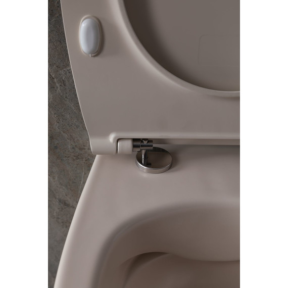 Унитаз приставной безободковый Allen Brau Fantasy 4.11004.IV с тонкой крышкой микролифт, айвори фото 22