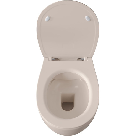 Унитаз приставной безободковый Allen Brau Fantasy 4.11004.IV с тонкой крышкой микролифт, айвори фото 4