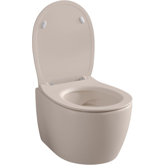 Унитаз приставной безободковый Allen Brau Fantasy 4.11004.IV с тонкой крышкой микролифт, айвори фото 6