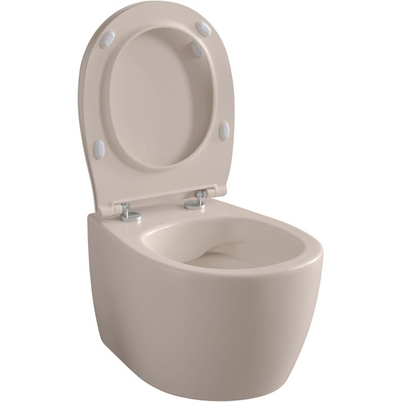 Унитаз приставной безободковый Allen Brau Fantasy 4.11004.IV с тонкой крышкой микролифт, айвори фото 7