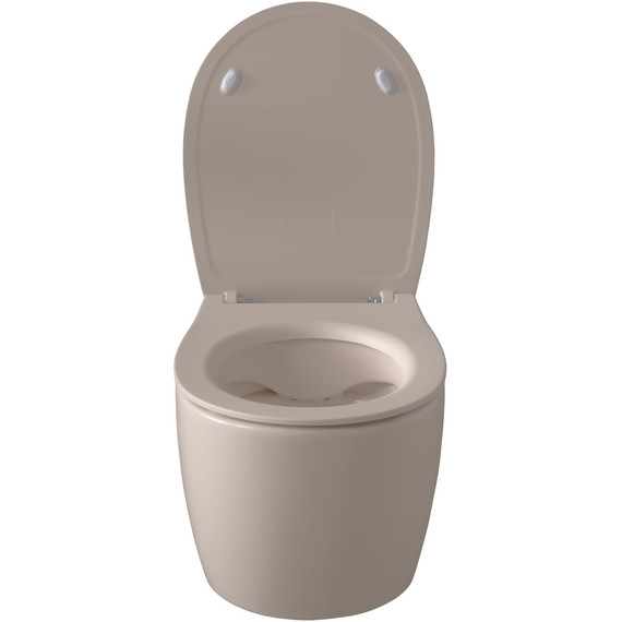 Унитаз приставной безободковый Allen Brau Fantasy 4.11004.IV с тонкой крышкой микролифт, айвори фото 8