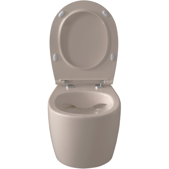 Унитаз приставной безободковый Allen Brau Fantasy 4.11004.IV с тонкой крышкой микролифт, айвори фото 9