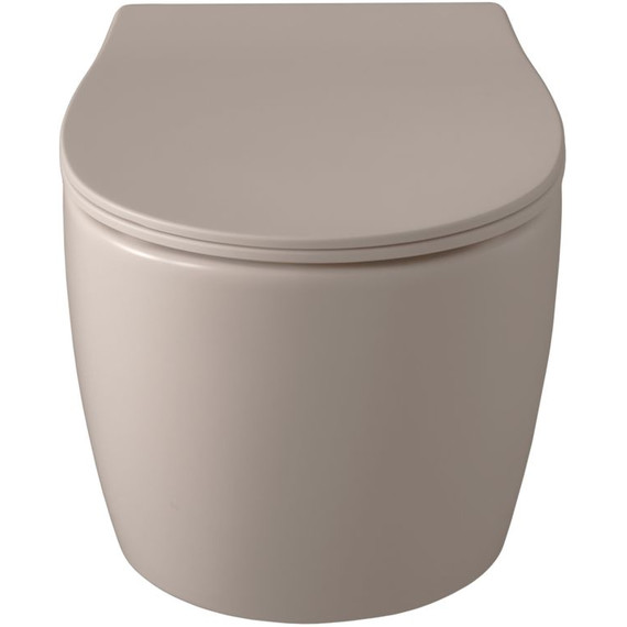 Унитаз приставной безободковый Allen Brau Fantasy 4.11004.IV с тонкой крышкой микролифт, айвори фото 2