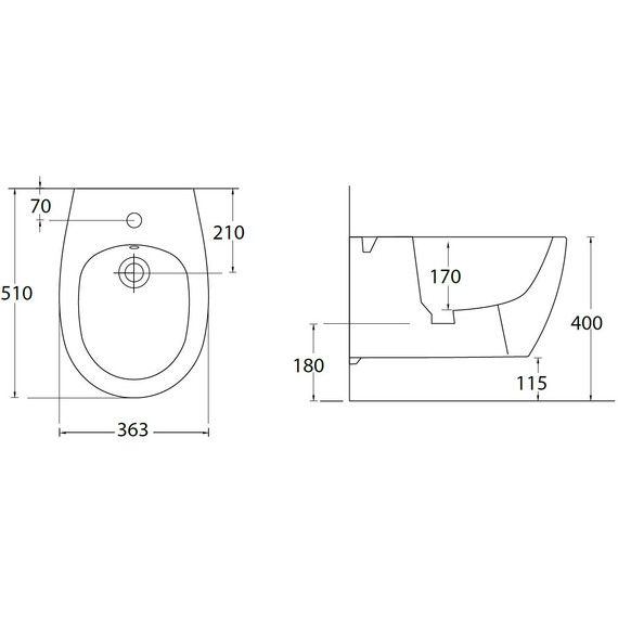 Биде подвесное Allen Brau Fantasy 4.11006.31, чёрный матовый фото 18