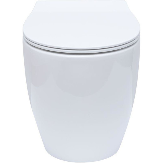 Унитаз приставной безободковый Allen Brau Fantasy 4.11007.20 с тонкой крышкой микролифт фото 14