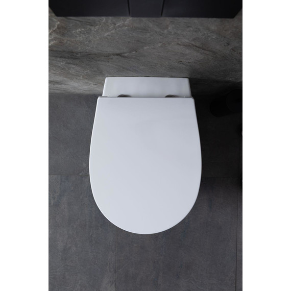 Унитаз приставной безободковый Allen Brau Fantasy 4.11007.20 с тонкой крышкой микролифт фото 22