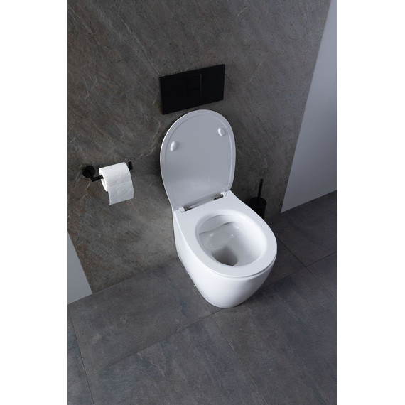 Унитаз приставной безободковый Allen Brau Fantasy 4.11007.20 с тонкой крышкой микролифт фото 25