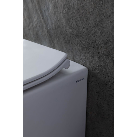 Унитаз приставной безободковый Allen Brau Fantasy 4.11007.20 с тонкой крышкой микролифт фото 26