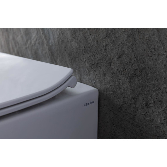 Унитаз приставной безободковый Allen Brau Fantasy 4.11007.20 с тонкой крышкой микролифт фото 27